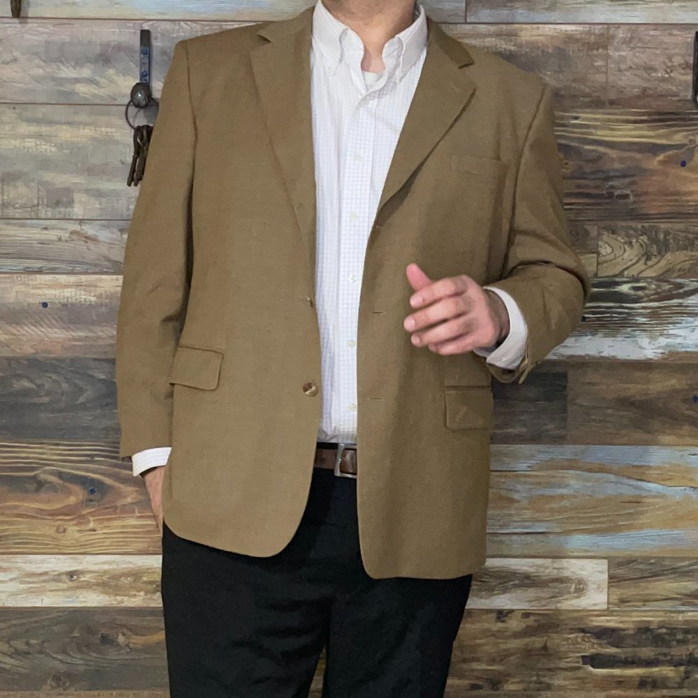 Jos. A. Bank 100% Wool Brown Blazer Sport Jacket Size 48R - Picture 7 of 10